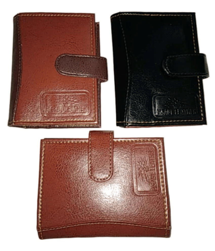 SAGIR ITALIAN LEATHER Combo Pack3 Multi ColorTan&Brown&Black Faux Leather Wallet Faux Leather Multi Fashion Long Wallet SAGIR ITALIAN LEATHER Combo Pack3 Multi ColorTan&Brown&Black Faux Leather Wallet Faux Leather Multi Fashion Long Wallet