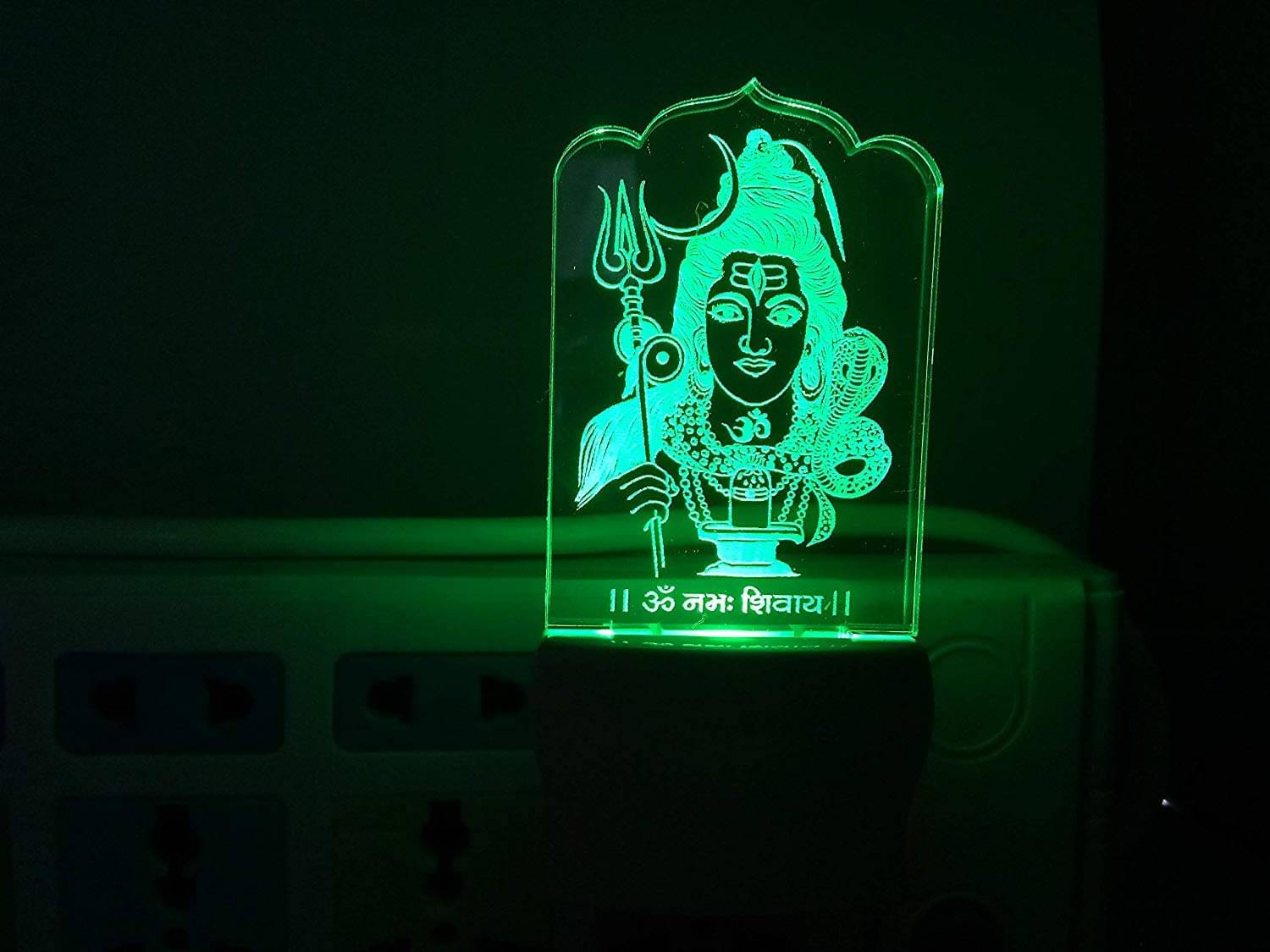     			UKANI 3D Illusion LED Acrylic Night Lamp GOD OF SANKAR Night Lamp Multi - Pack of 1