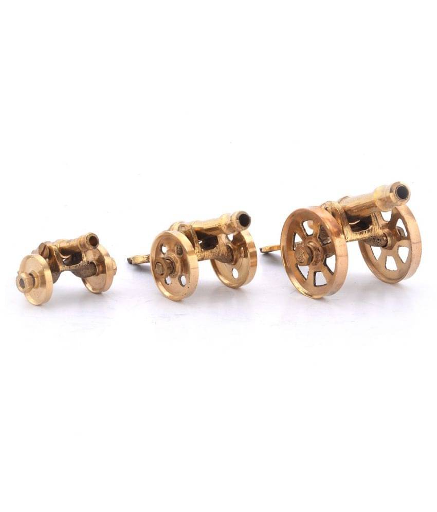 Vivan Creation Beige Brass Handicraft Showpiece - Pack of 3 Vivan Creation Beige Brass Handicraft Showpiece - Pack of 3