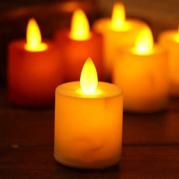     			thrifkart The flickering bulb flameless LED candles LED Candle Yellow - Pack of 24