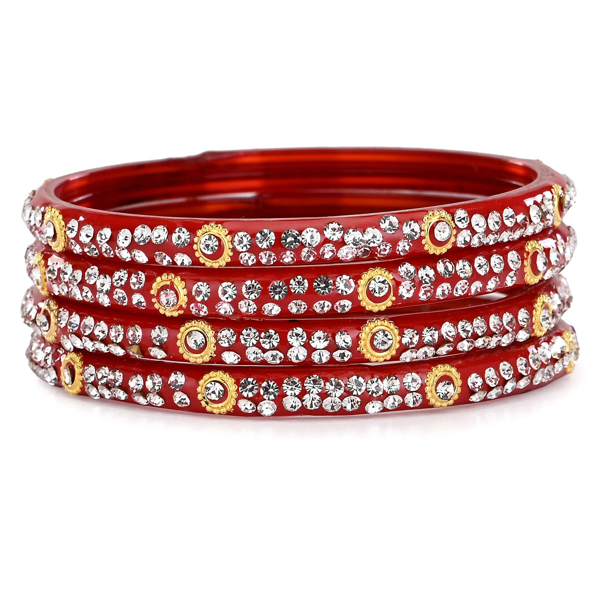    			AFAST Designer Bridal Glass Bangle/ Kada Set For Party Marriage, And Function, Ornamented, Colorful -S11