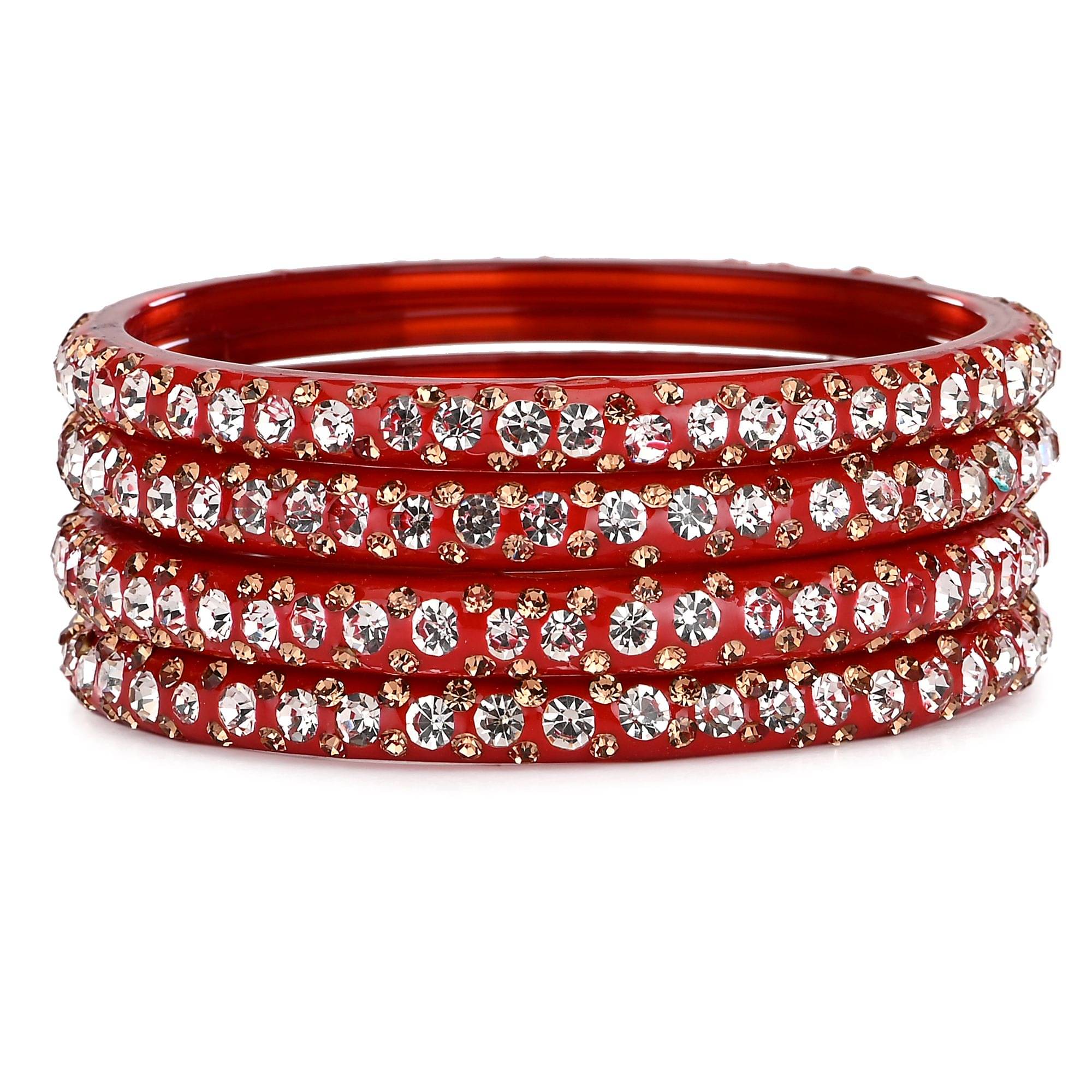 AFAST Designer Bridal Glass Bangle/ Kada Set For Party Marriage, And Function, Ornamented, Colorful -S14 AFAST Designer Bridal Glass Bangle/ Kada Set For Party Marriage, And Function, Ornamented, Colorful -S14