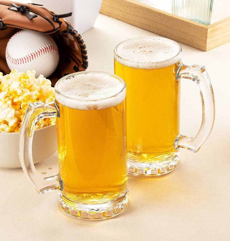     			Afast Beer Mug Glasses Set,  400 ML - (Pack Of 2)