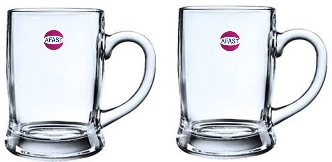     			Afast Beer Mug Glasses Set,  350 ML - (Pack Of 2)