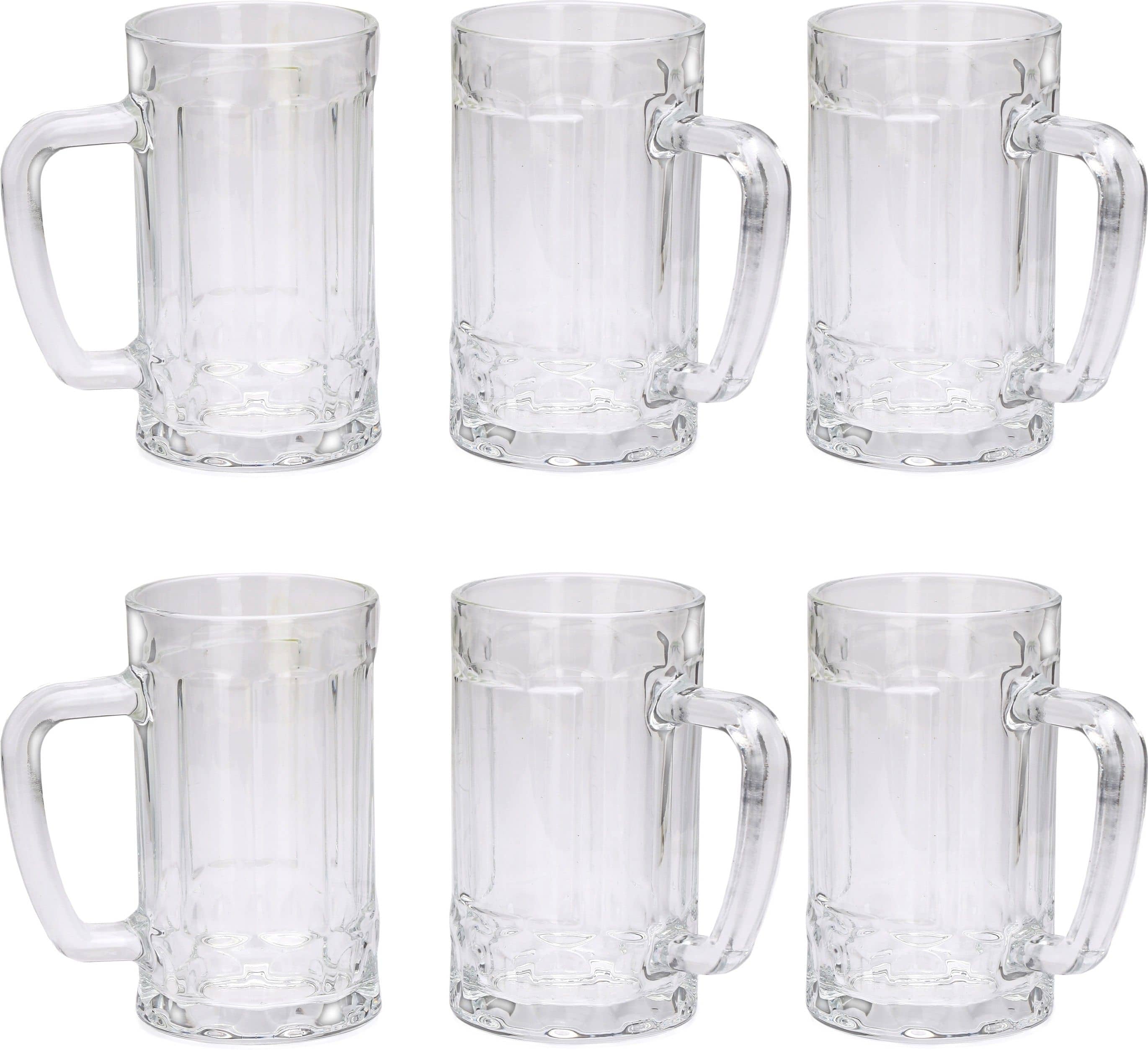 Afast Beer Mug Glasses Set,  400 ML - (Pack Of 6)