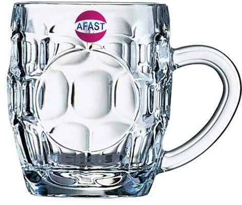 Afast Beer Mug Glass,  550 ML - (Pack Of 1)
