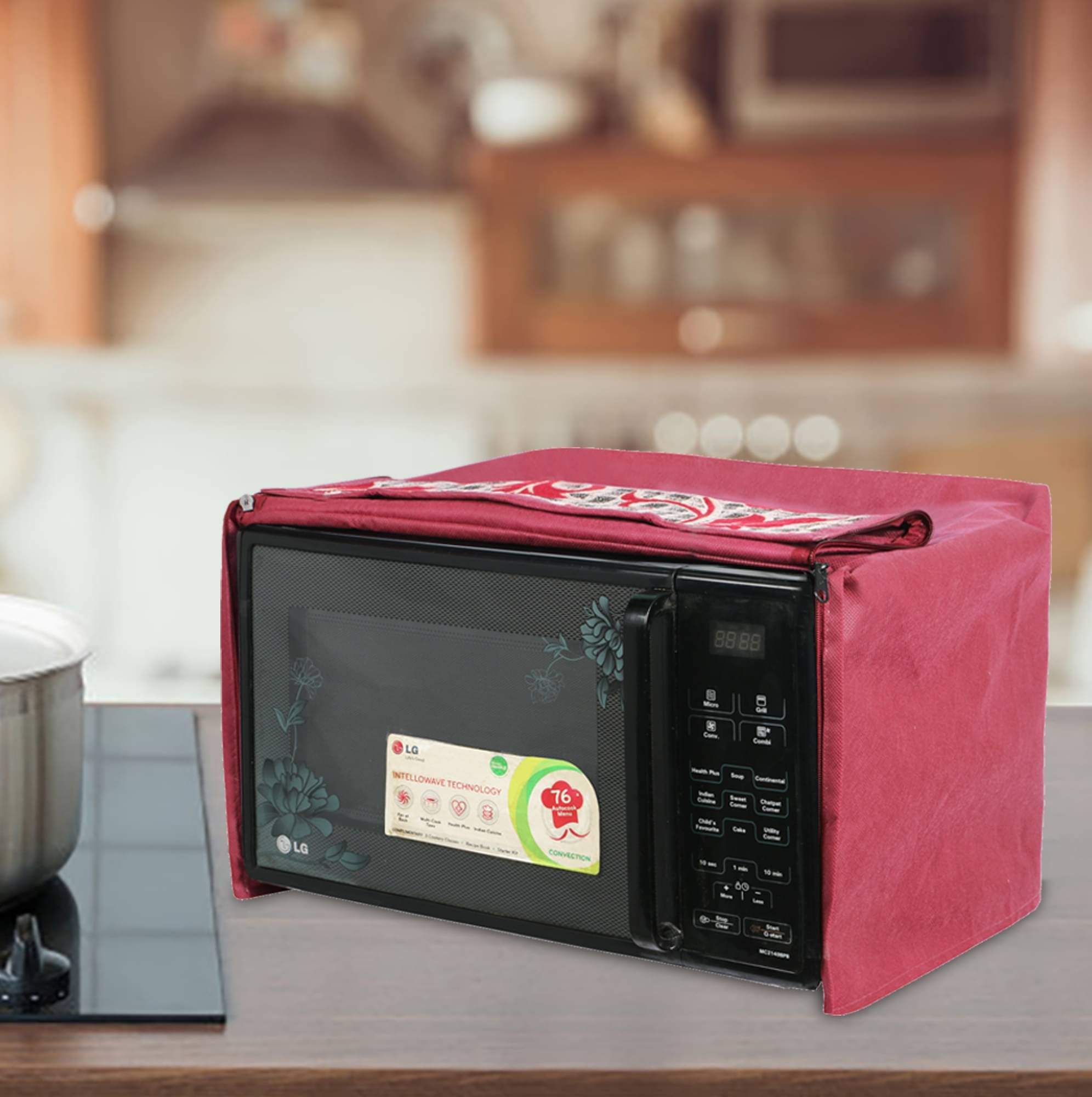 E-Retailer Single Polyester Pink Microwave Oven Cover - 20-22L E-Retailer Single Polyester Pink Microwave Oven Cover - 20-22L