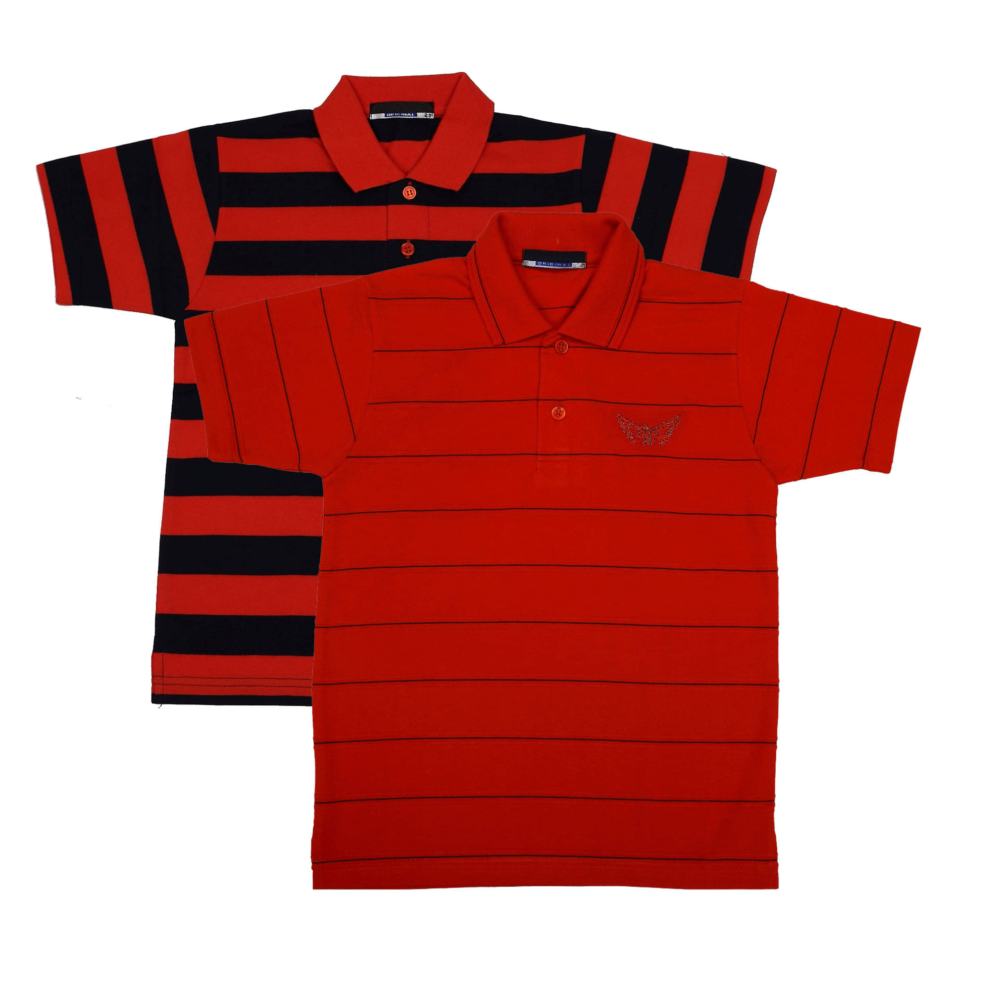     			NEUVIN Pack of 2 Boys Cotton Blend Polo T-Shirt ( Multi Color )