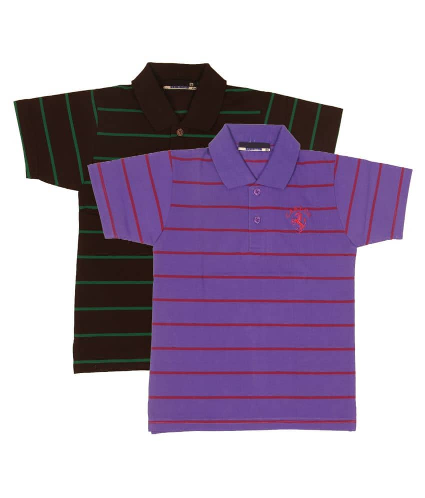 NEUVIN Baby Boys Cotton Polos ( Multi )