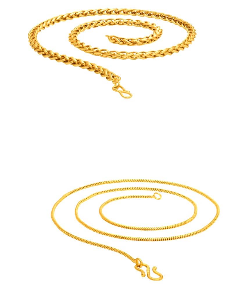 shankhraj mall Gold Plated Chains Combo ( Set of 1 )