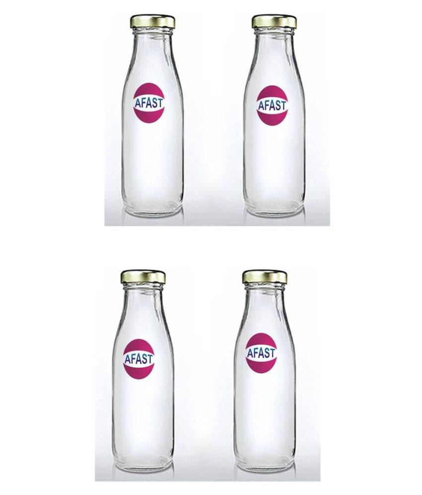     			Afast Glass Storage Bottle, Clear, Pack Of 4, 1000 ml