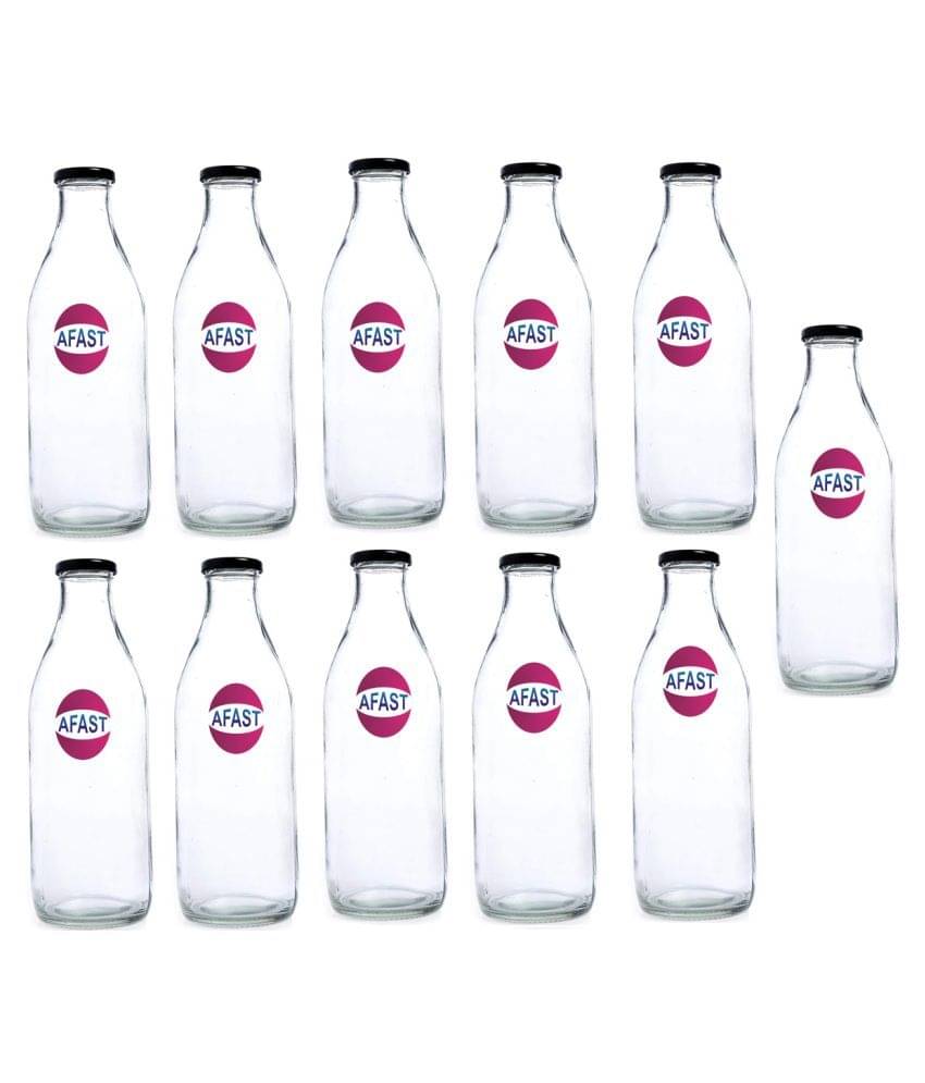     			Afast Glass Storage Bottle, Clear, Pack Of 11, 300 ml