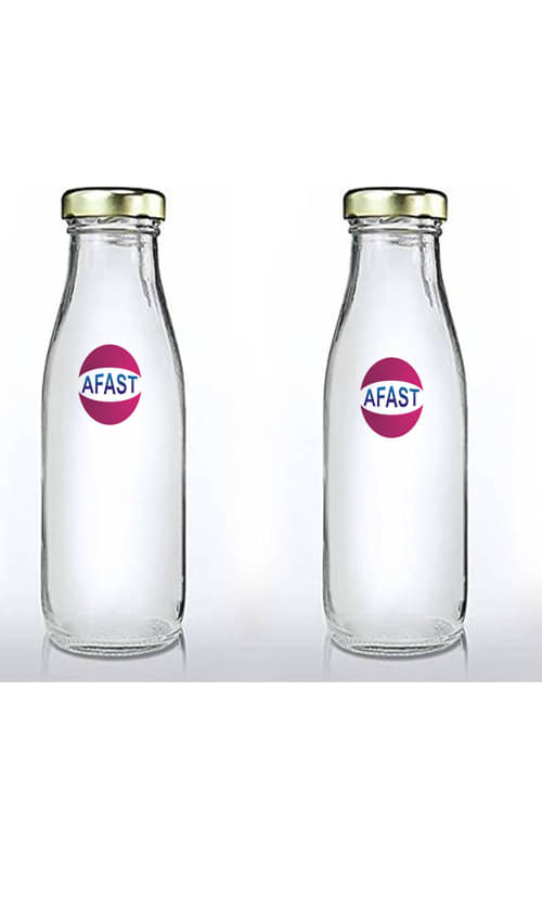     			Afast Glass Storage Bottle, Clear, Pack Of 2, 300 ml