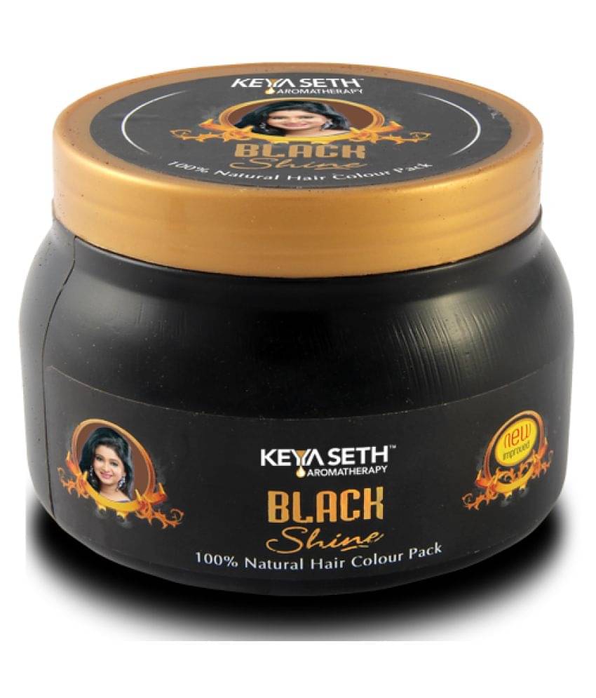     			Keya Seth Aromatherapy Black Shine pack Hair Color Corrector 100 g Pack of 2