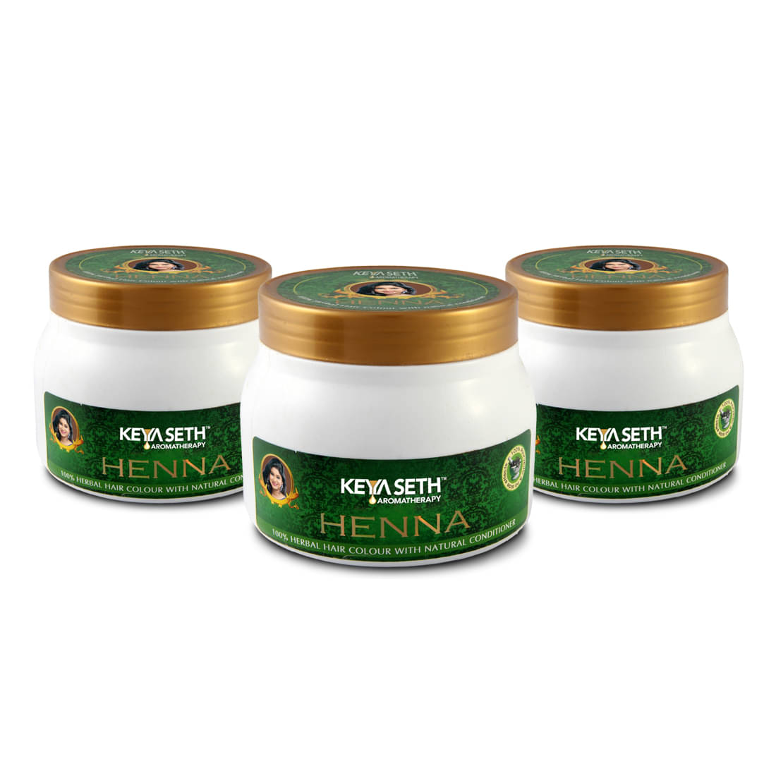     			Keya Seth Aromatherapy Henna - Instant Natural conditioner Natural Henna 200 g Pack of 3