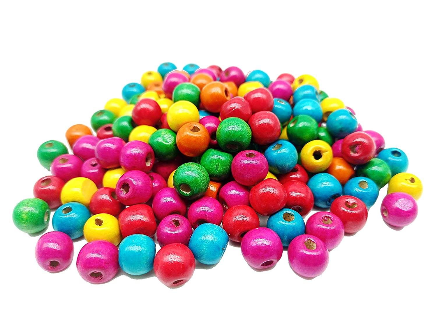     			PRANSUNITA Wood Multicolor Beads Used for Jewellery Making Art & Craft ( Pack of 1 )