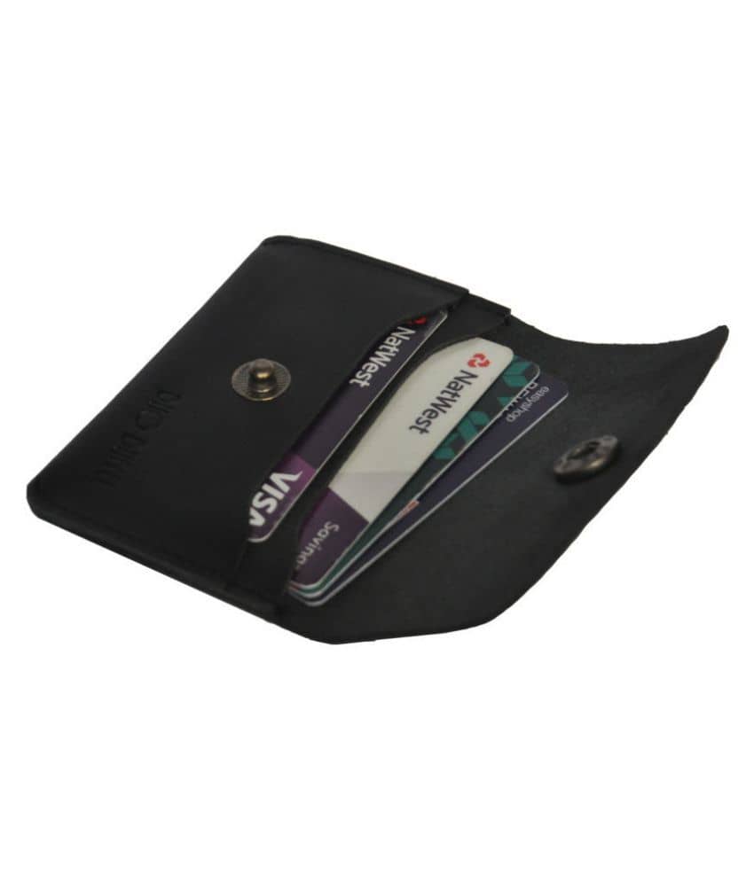 DUO DUFFEL Black Genuine Leather Credit Card Holder - Handbags | Buy online on ZillyBuy