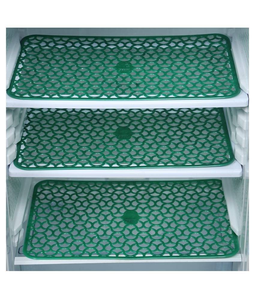     			E-Retailer Set of 3 PVC Green Fridge Mats