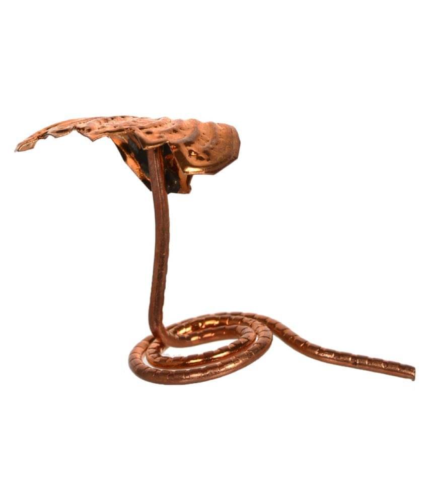 KESAR ZEMS Copper Plated Snake Naga For Pooja Worship (2.5 x 2.5 x 4 Cm )Brown KESAR ZEMS Copper Plated Snake Naga For Pooja Worship (2.5 x 2.5 x 4 Cm )Brown