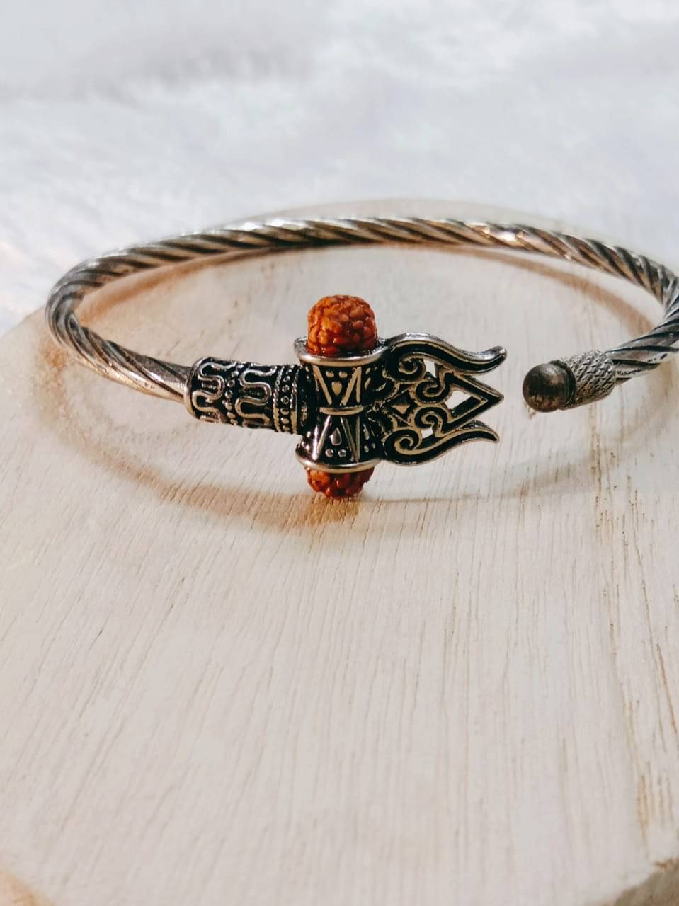 KESAR ZEMS Designer Oxidized Bahubali Kada For Unisex Cuff Bracelet with Free Size. KESAR ZEMS Designer Oxidized Bahubali Kada For Unisex Cuff Bracelet with Free Size.