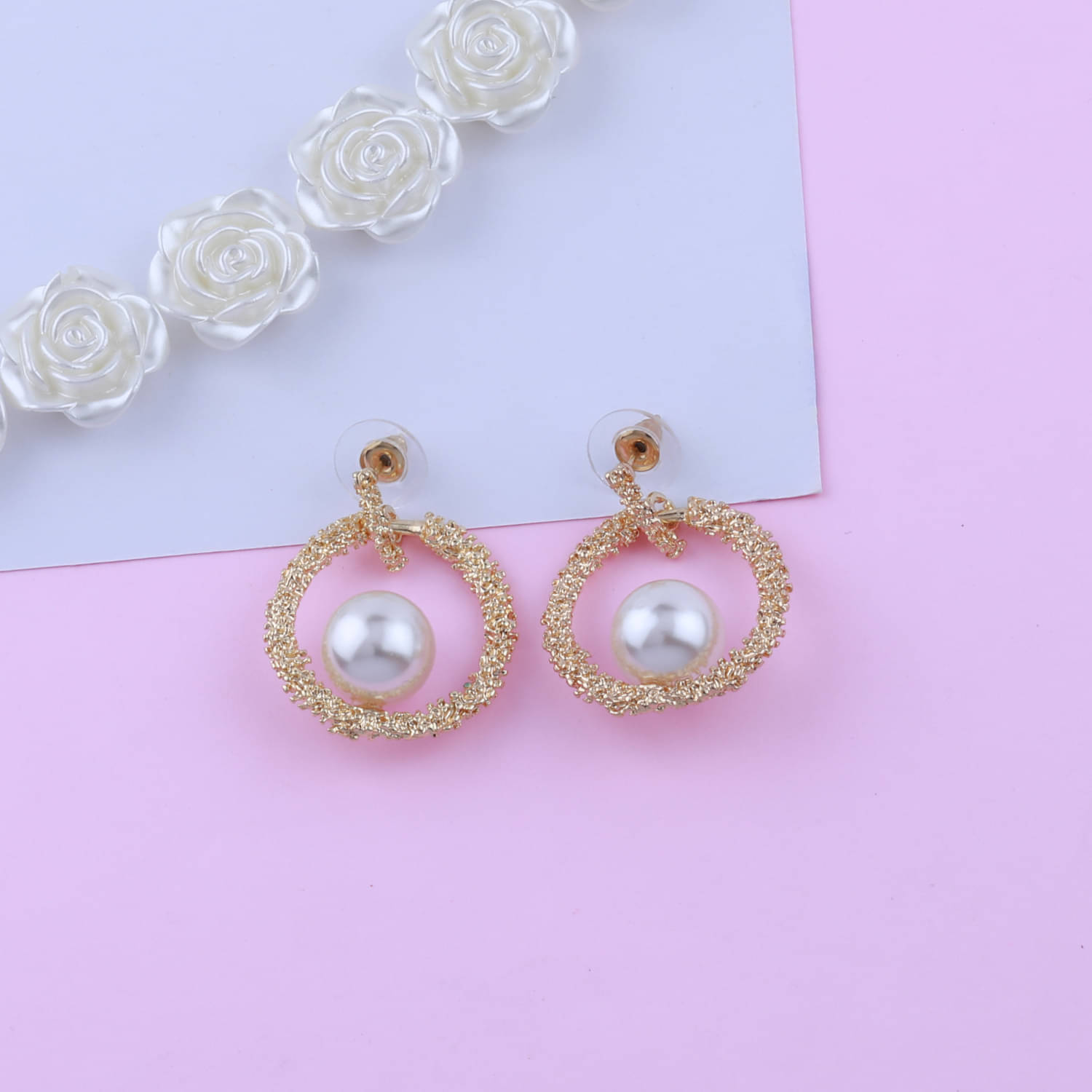     			SILVER SHINE  Party Wear Charm Pearl Stud Earring For Women Girl