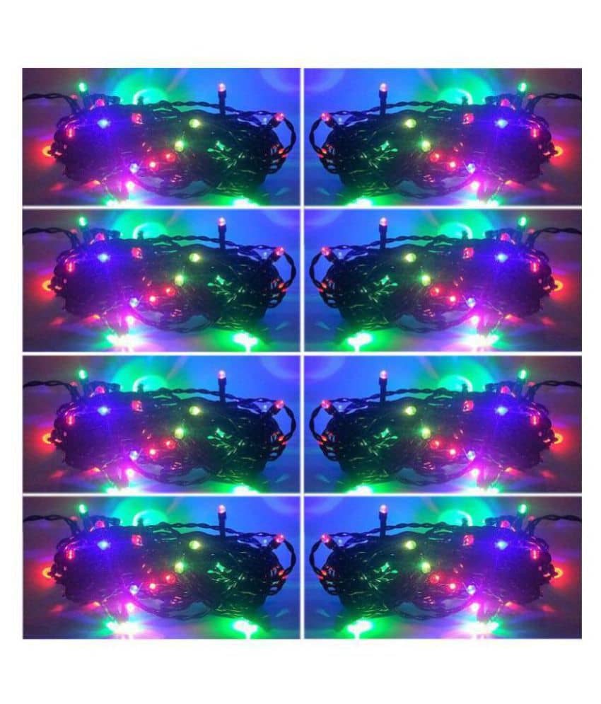 EmmEmm Set of 8 Pcs 3.5Mtr MultiColor Led String Lights Multi - Electricals | Buy online on ZillyBuy