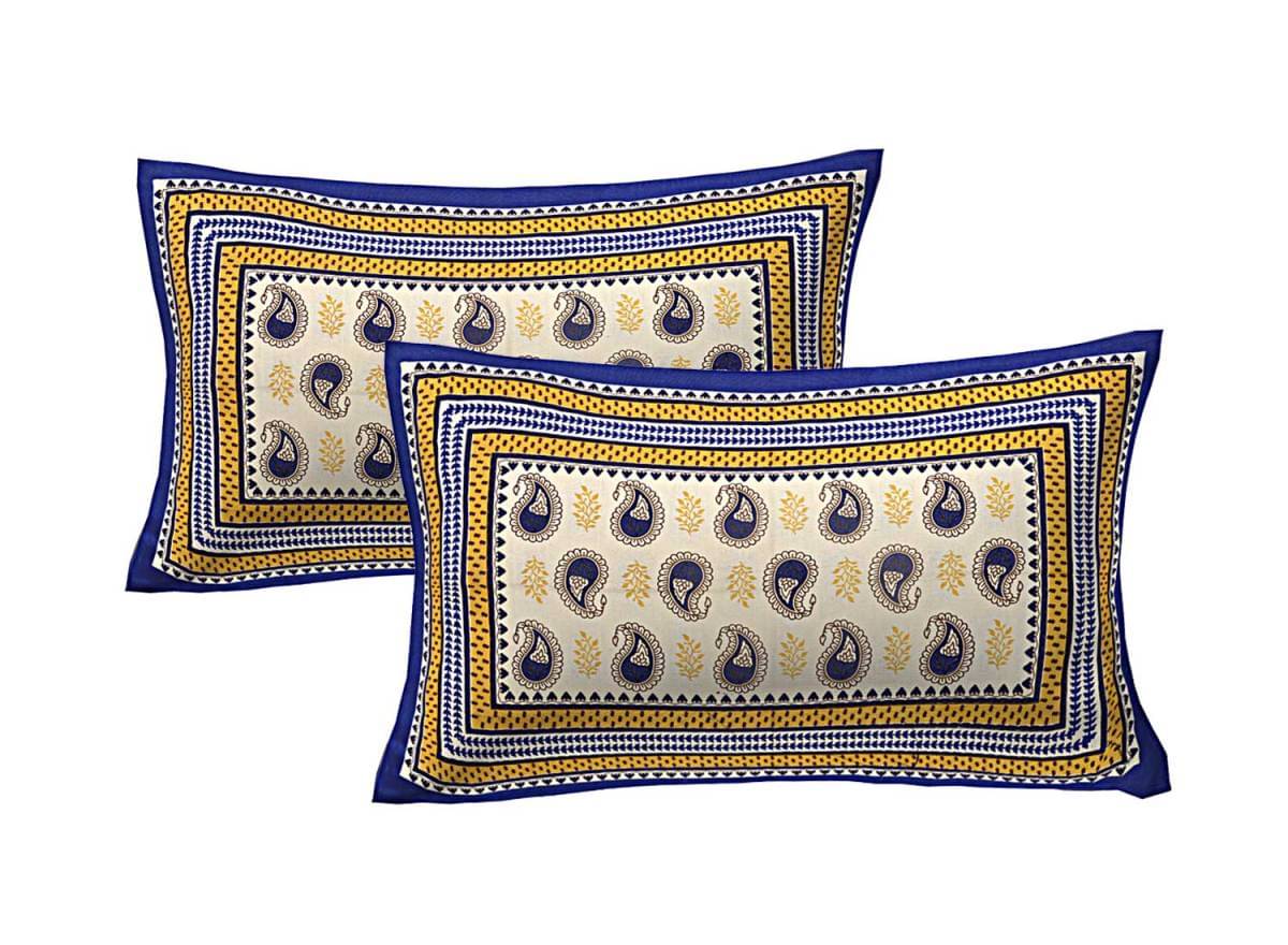     			AJ Home Pack of 2 Blue Pillow Cover