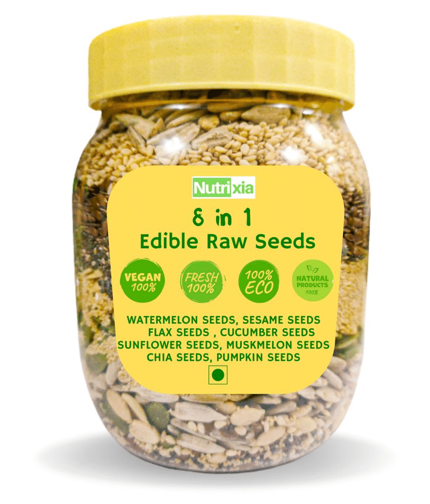 Nutrixia Food 8 In 1 Edible Mixed Seeds Raw Herbs 450 Gm Pack of 1 Nutrixia Food 8 In 1 Edible Mixed Seeds Raw Herbs 450 Gm Pack of 1