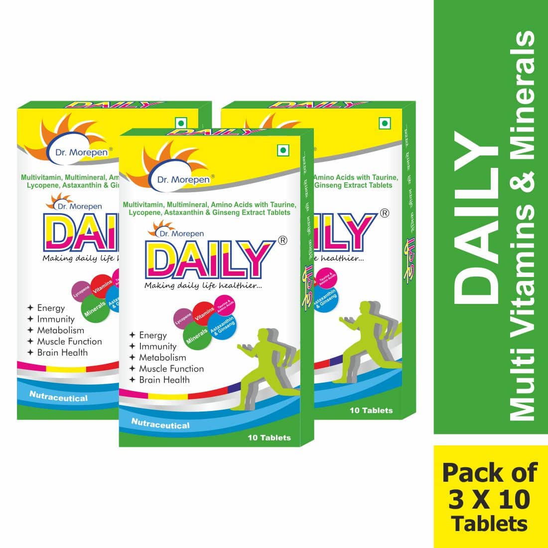Dr. Morepen - Multivitamins for Men & Women (Pack of 3)