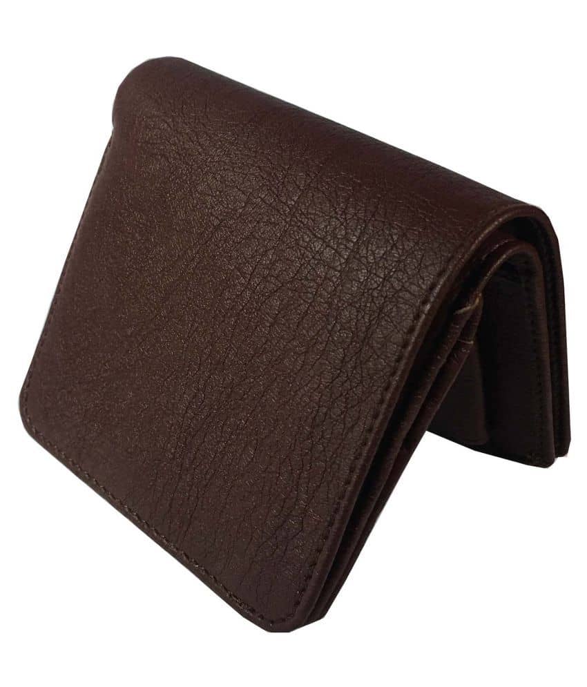 WENZEST - Brown Faux Leather Men's Short Wallet ( Pack of 1 ) - Handbags | Buy online on ZillyBuy