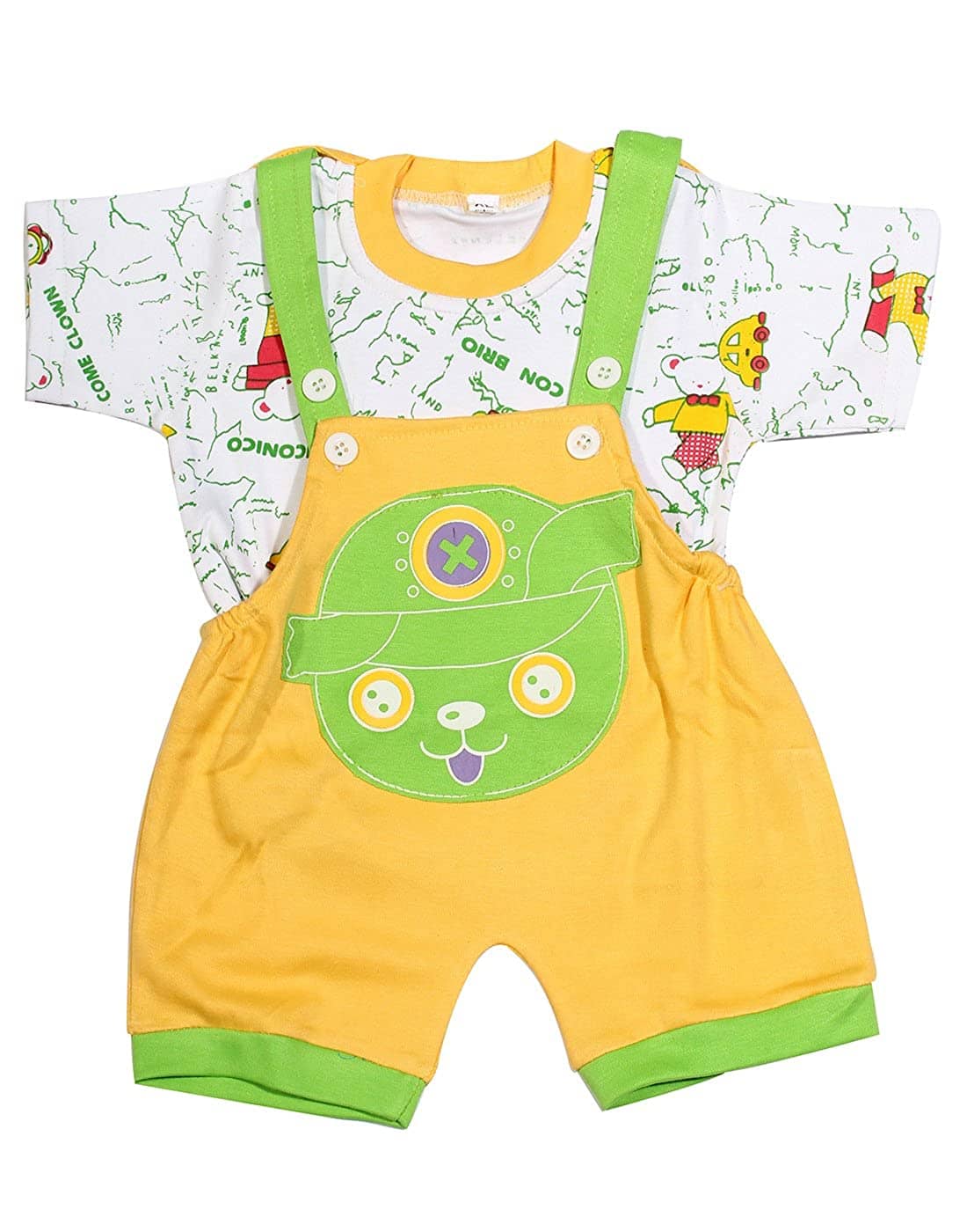 Babeezworld Baby Girls 100% Cotton Bodysuit ( Multi Color )