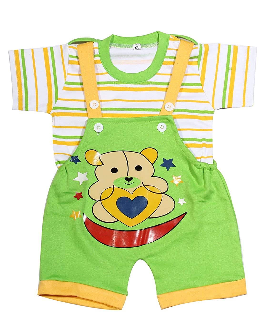 Babeezworld Baby Girls 100% Cotton Bodysuit ( Multi Color )