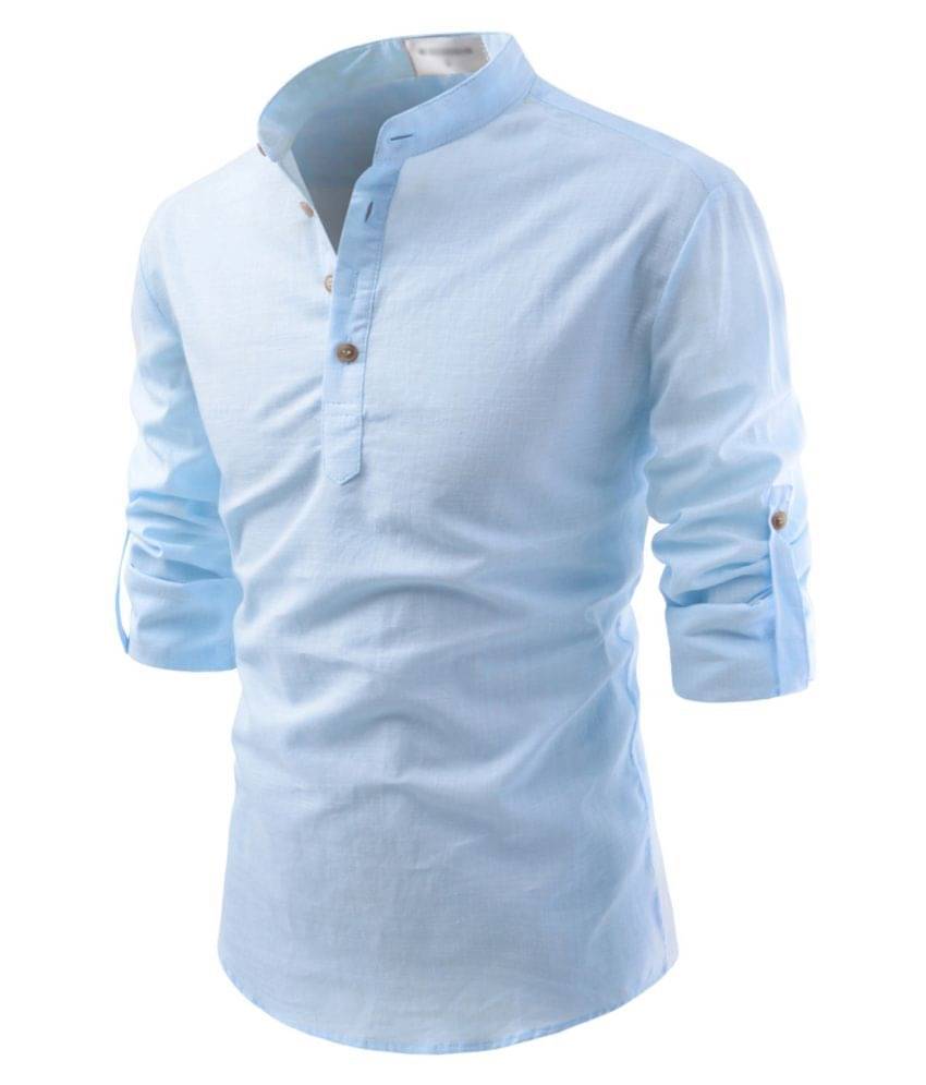 Vida Loca Blue Cotton Kurta Single Vida Loca Blue Cotton Kurta Single