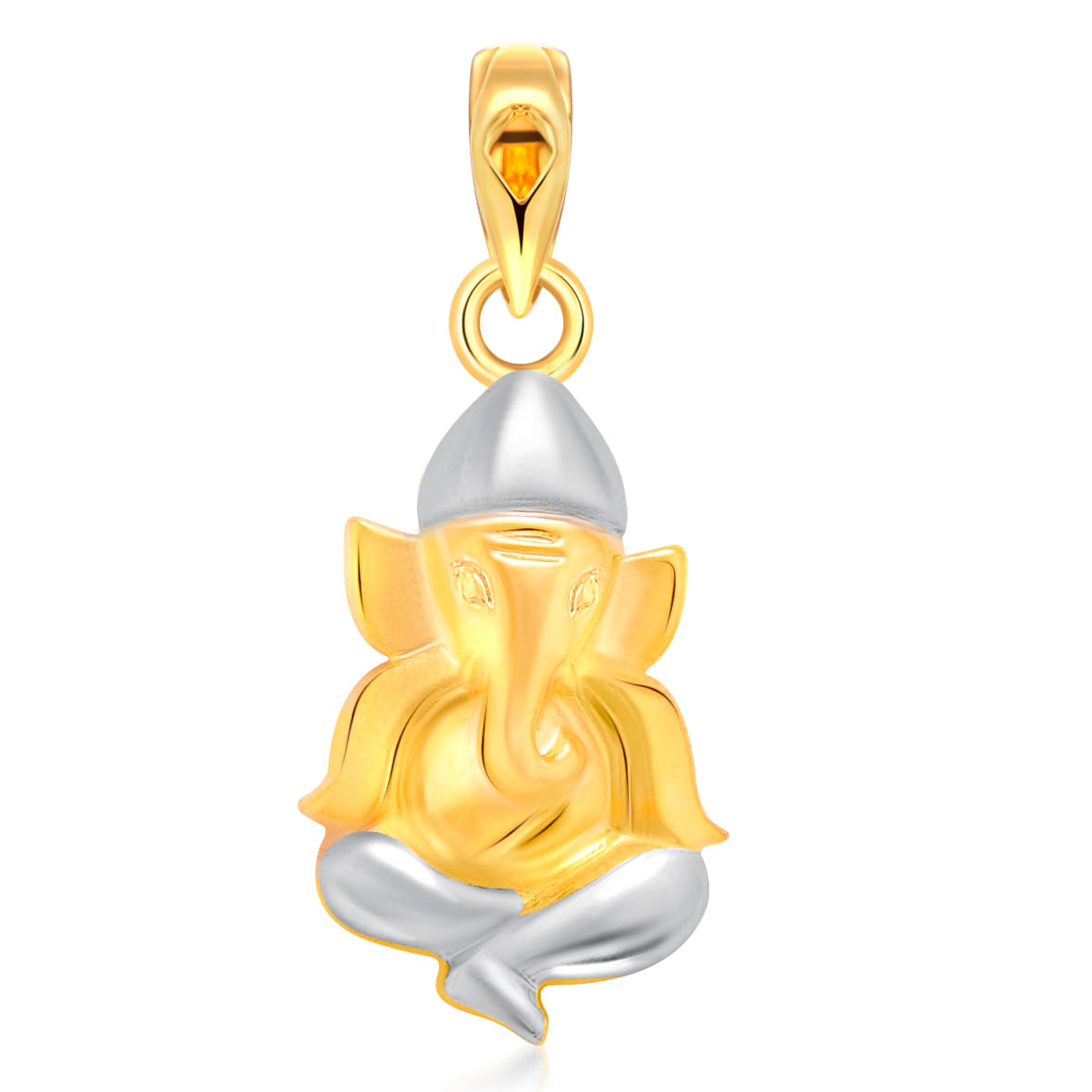 Vighnaharta Bhupati Gold and Rhodium Plated God Pendant for Men and Women Vighnaharta Bhupati Gold and Rhodium Plated God Pendant for Men and Women