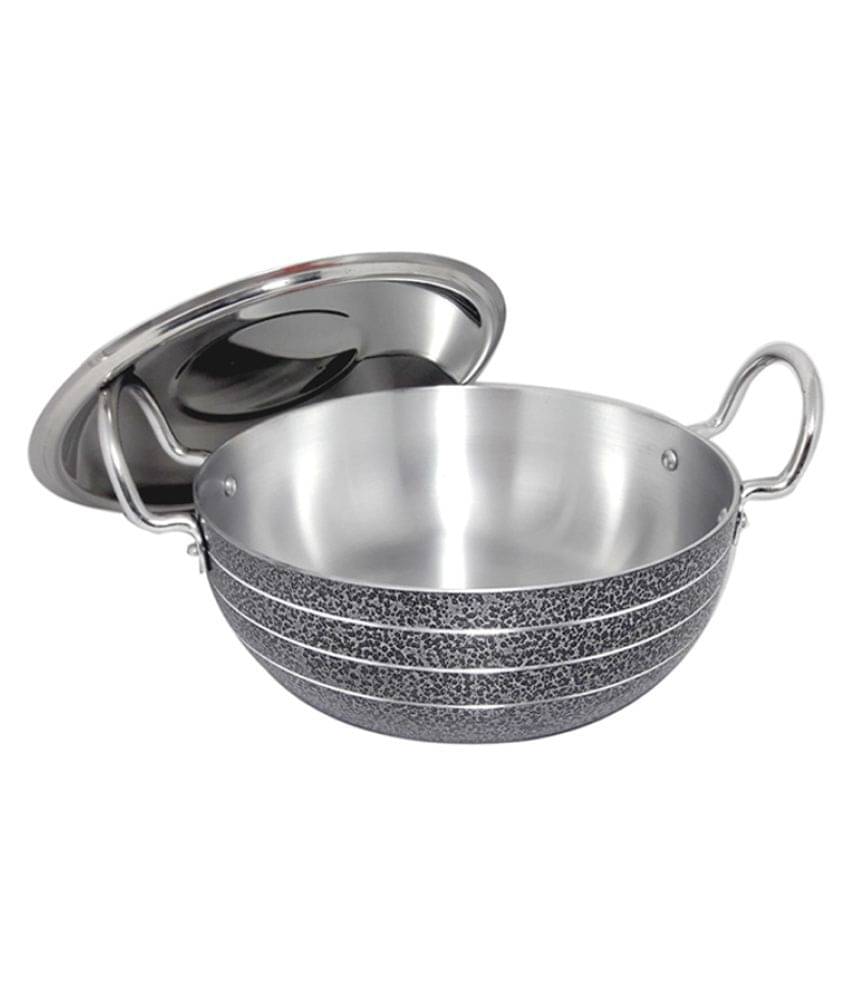 bartan hub With Lid Enamle Shallow Kadhai 1000 mL bartan hub With Lid Enamle Shallow Kadhai 1000 mL
