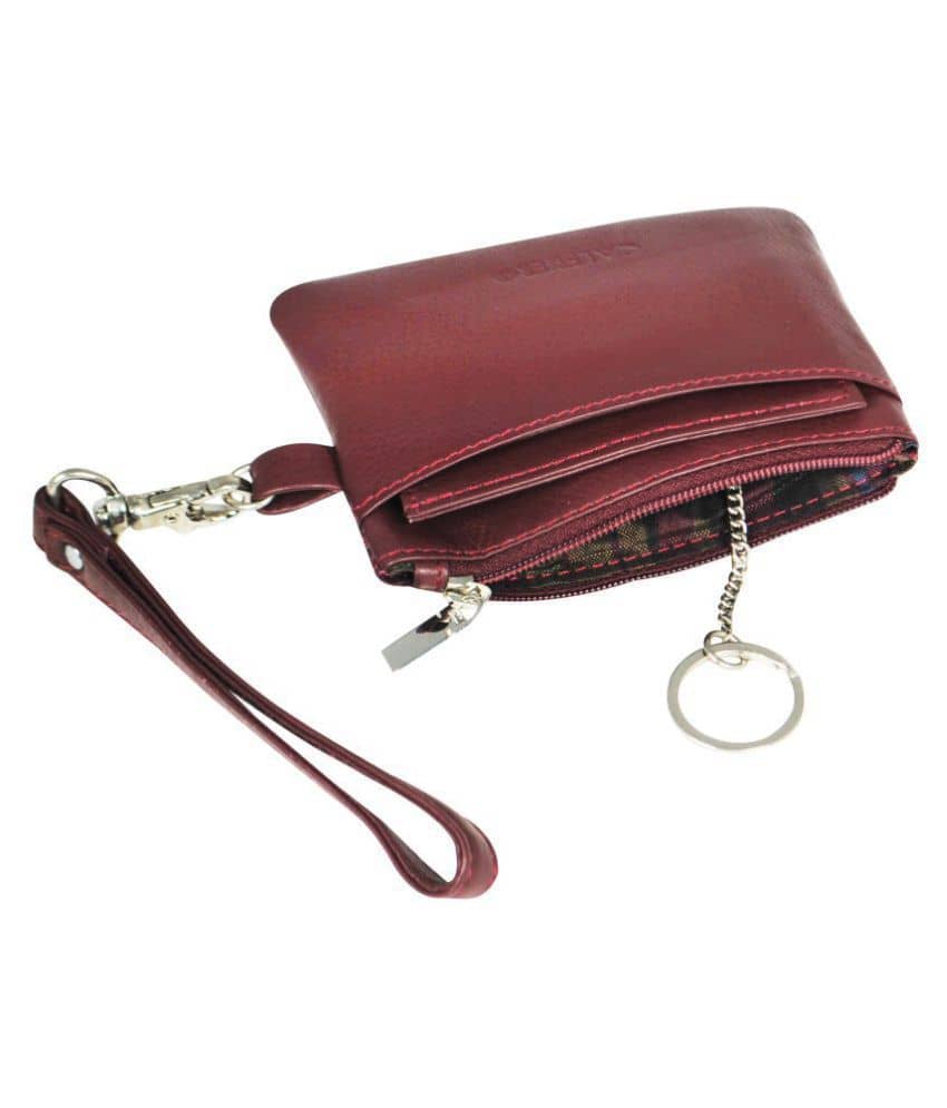 Calfnero Genuine Leather Key Case/Coin Wallet cum Card Holder