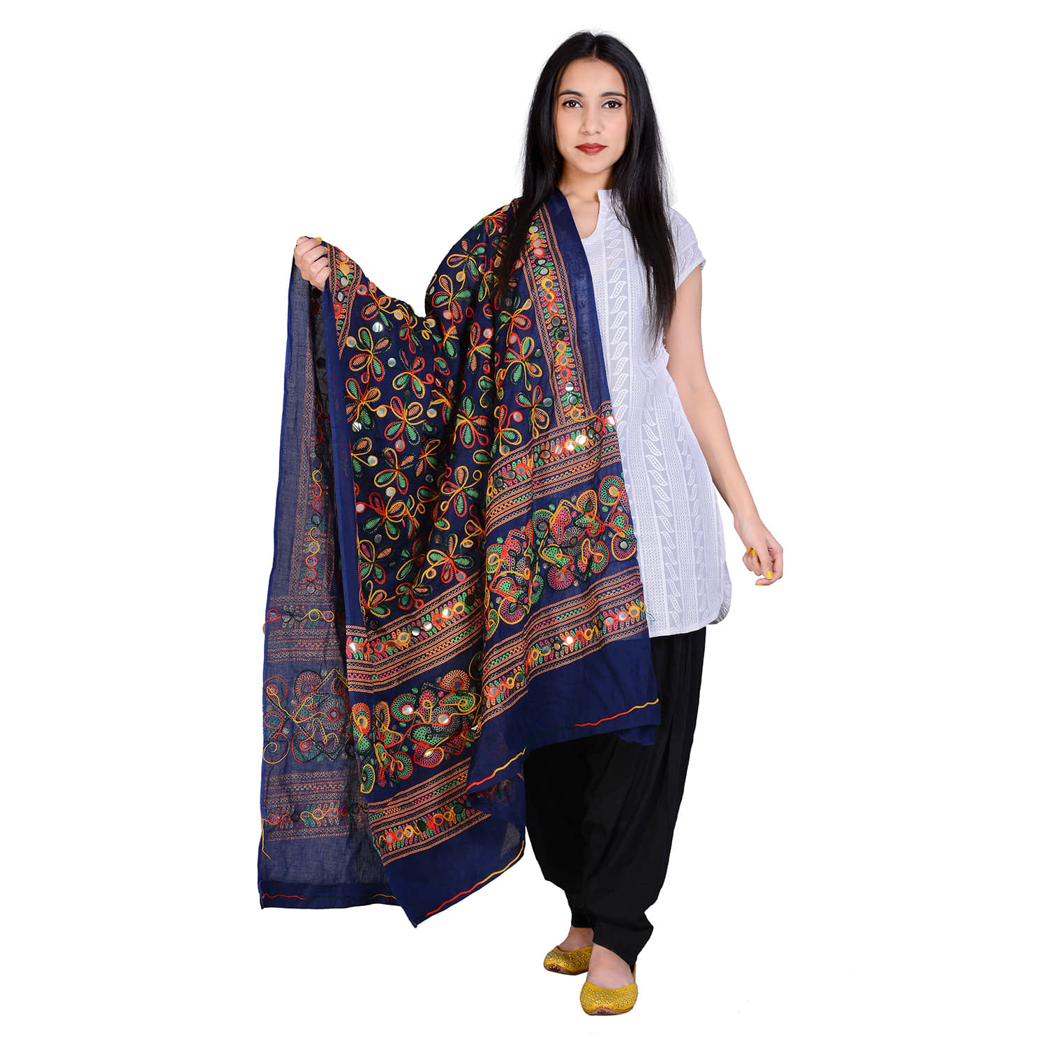Apratim Blue Cotton Dupatta - Dupattas & Shawls | Buy online on ZillyBuy