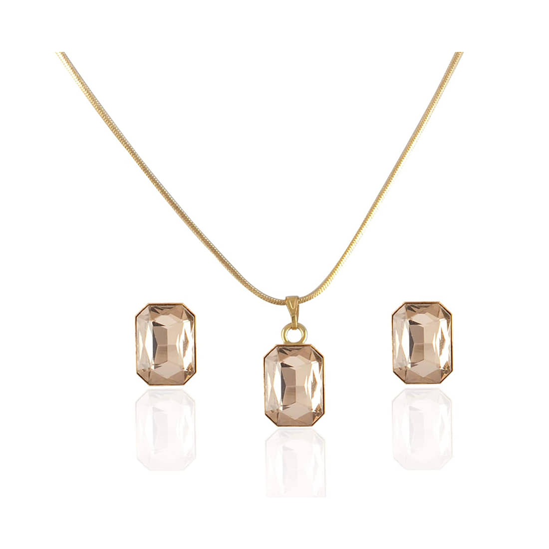 JFL - Jewellery For Less Golden Pendant set ( Pack of 1 )