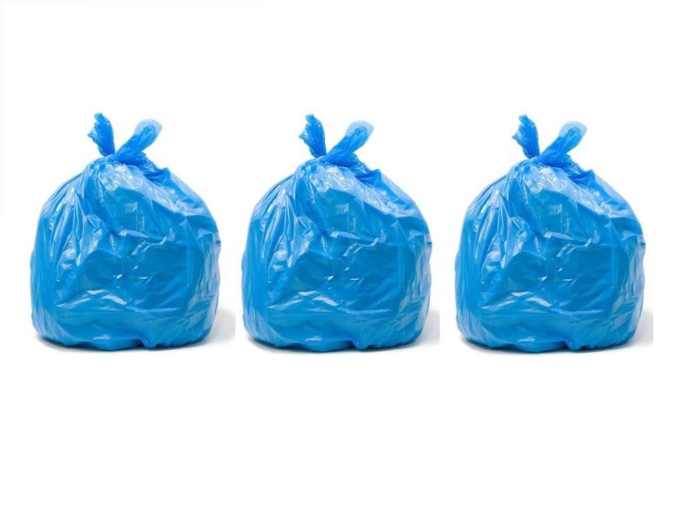     			C-I - 3 Packs Medium Disposable Garbage Bags for Wet Waste, Blue Color (90 pcs)