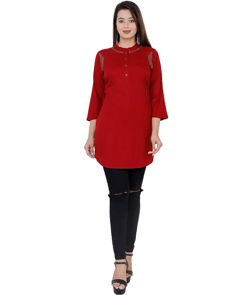Rayon Short Kurti For Women (Pack of 1) - Kurtis, Tunics | Buy online on ZillyBuy