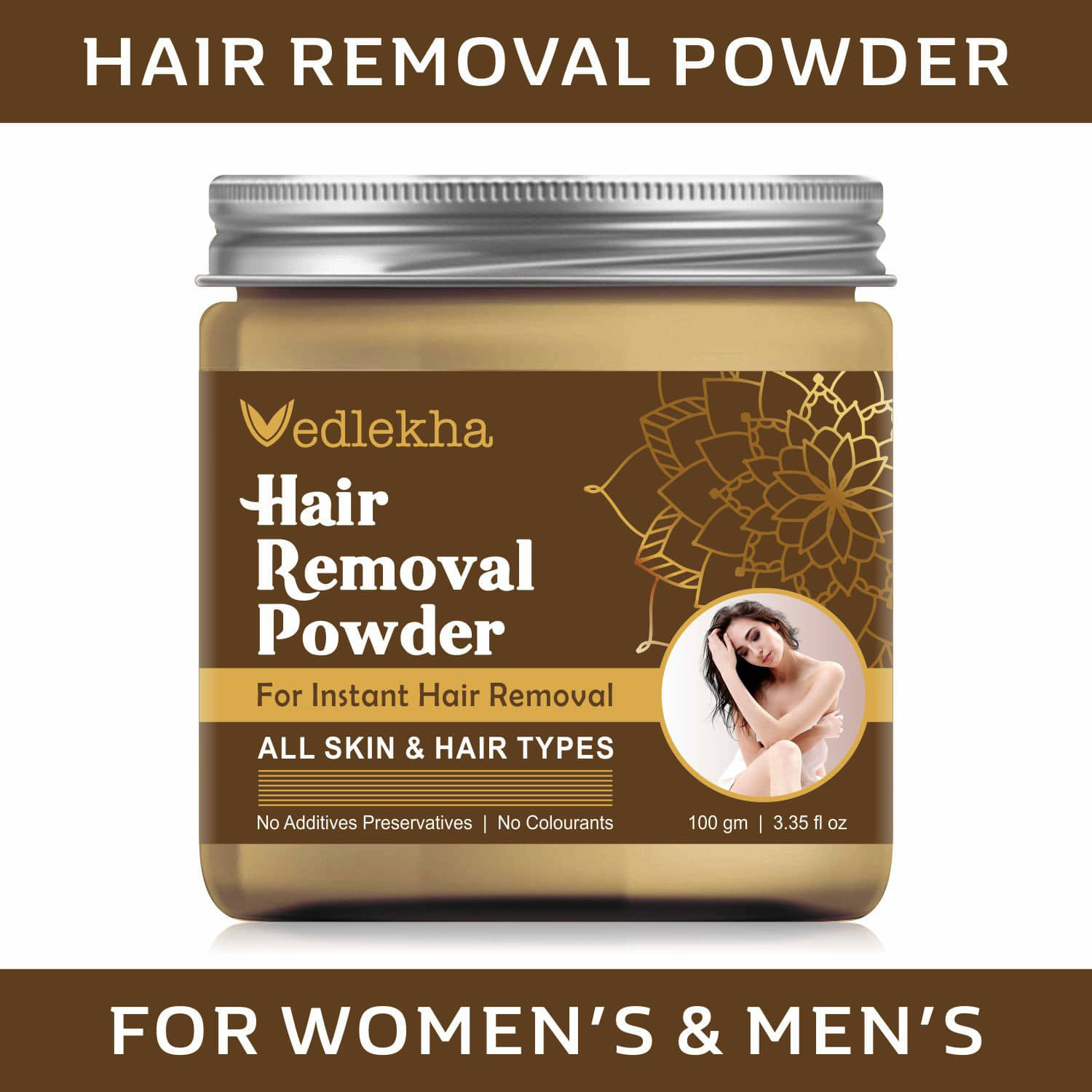 Vedlekha Premium Hair Removal Powder -For Easy Hair Hair Removal Powder Removal Without Pain 100 g