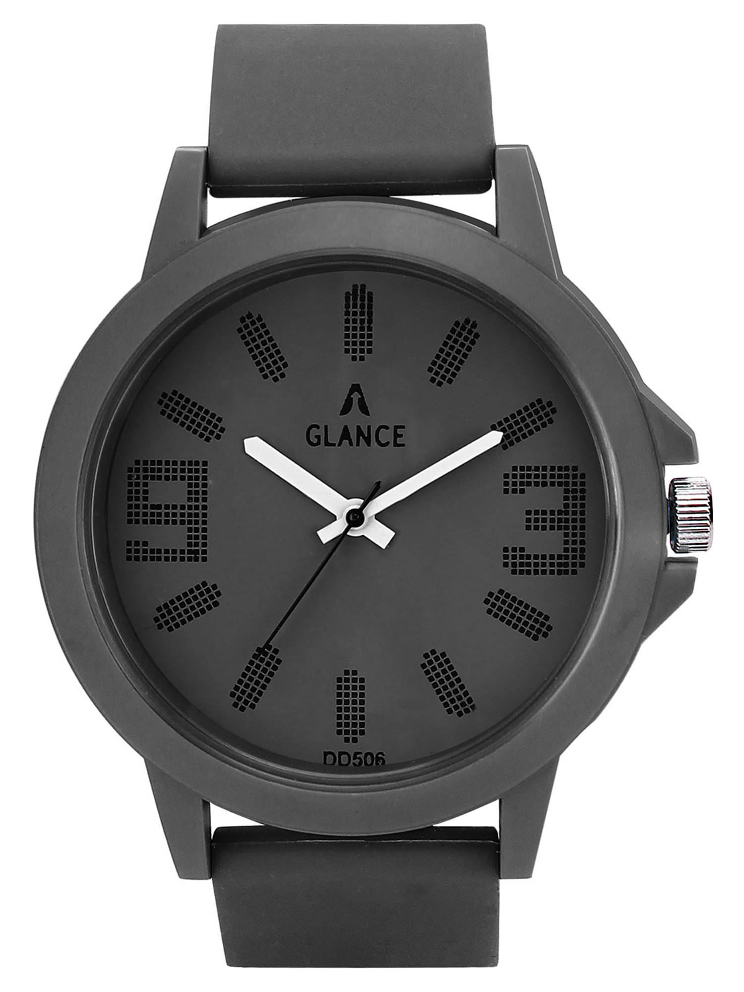     			Aglance 38003PP Black Grey PU Analog Men's Watch