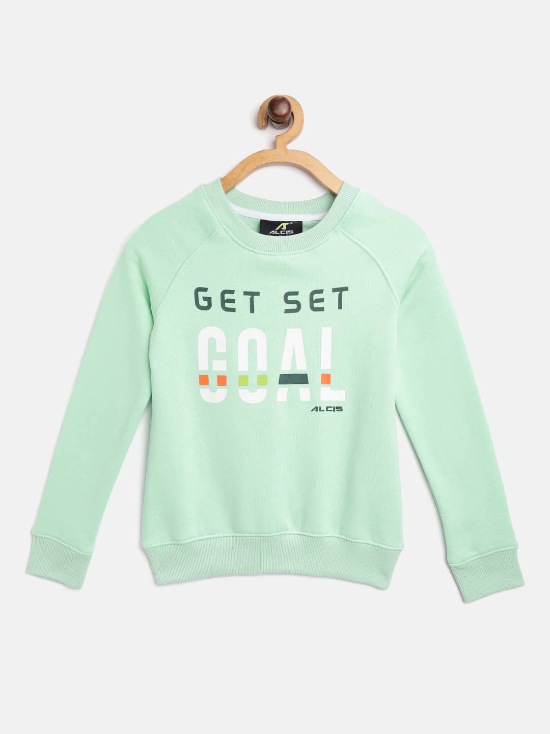 Alcis Single Girls 100% Cotton Sweatshirt ( Green )