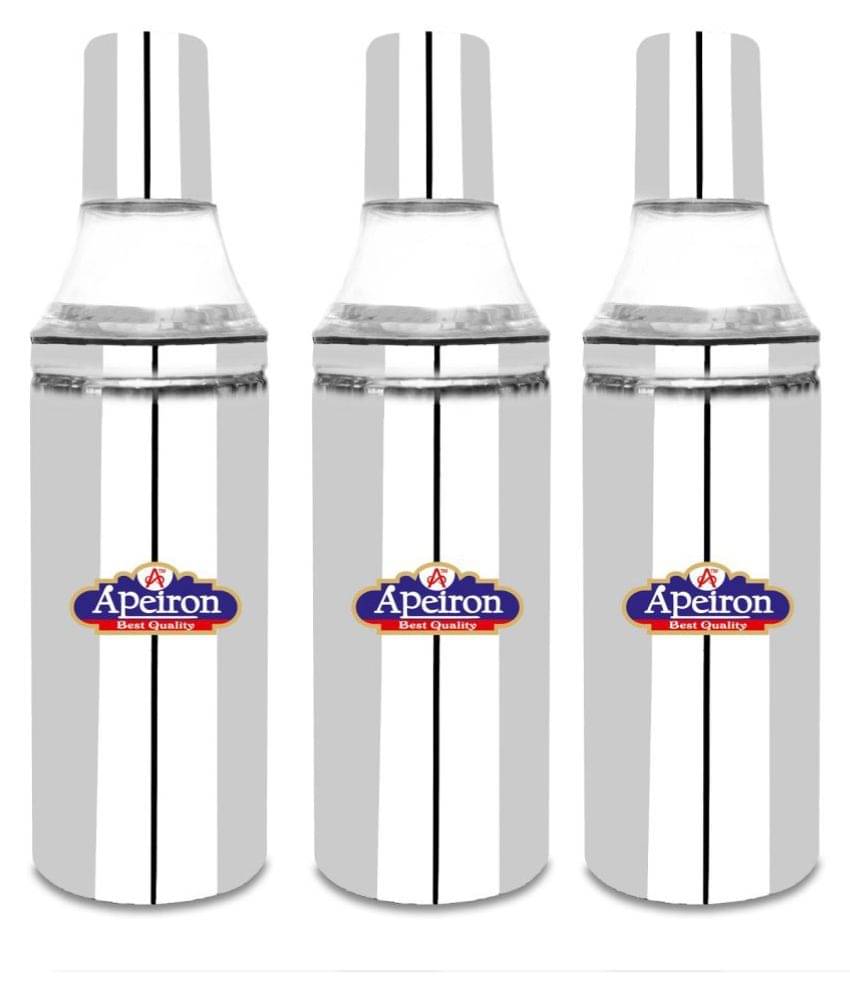     			APEIRON Steel Oil Container/Dispenser Set of 3 1000 mL