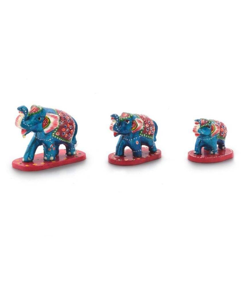     			Gunnu Sales Multicolour Paper Mache Handicraft Showpiece - Pack of 3