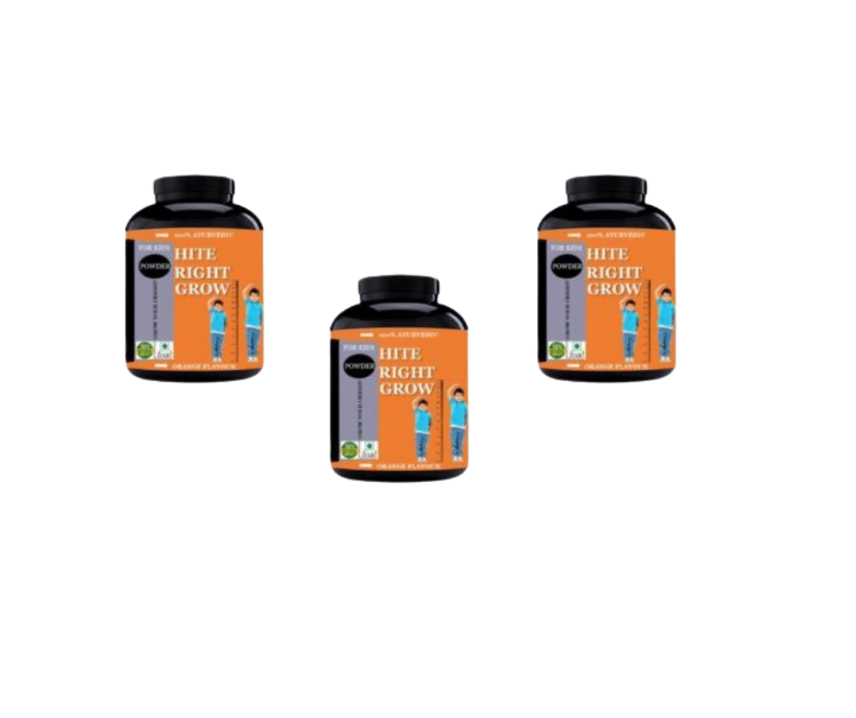 Hindustan Herbal HITE RIGHT GROW (ONLY FOR KIDS) 0.3 kg Powder Pack of 3