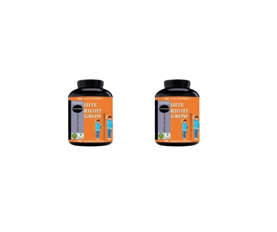 Hindustan Herbal HITE RIGHT GROW (ONLY FOR KIDS) 0.2 kg Powder Pack of 2