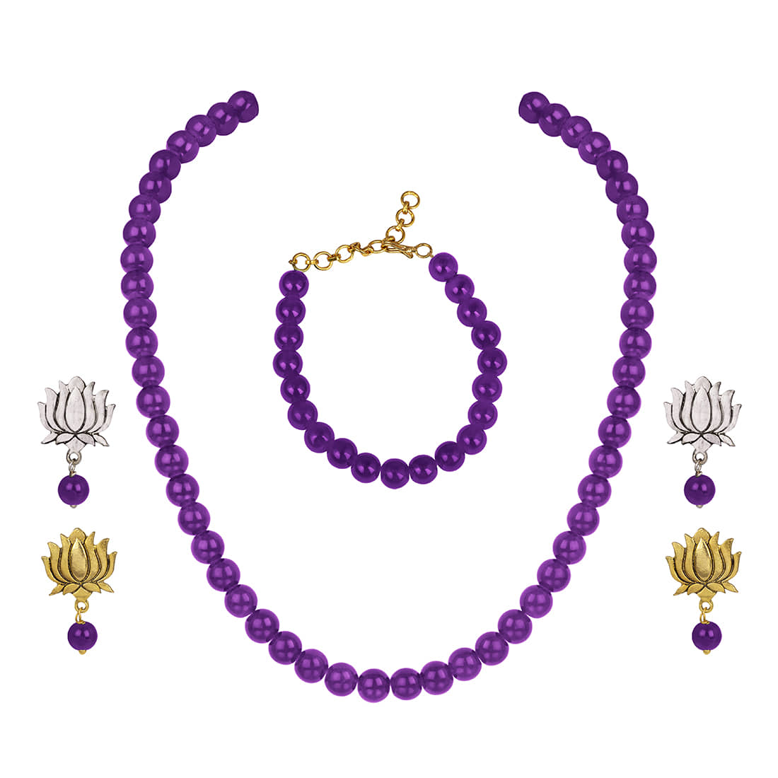 JFL - Jewellery For Less Green Contemporary/Fashion Necklace set Combo Princess