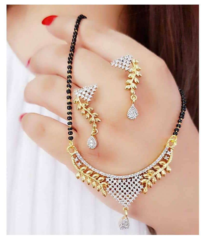AADINATH JEWELLERS - White Mangalsutra Set ( Pack of 1 )