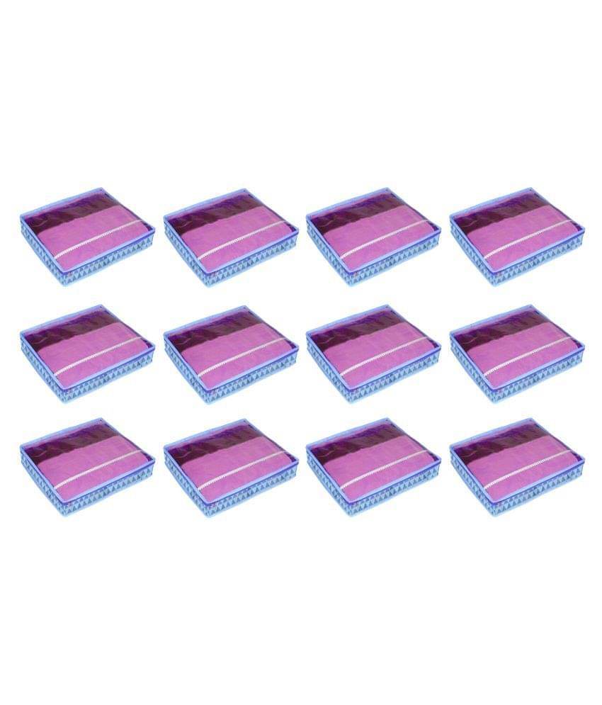 PrettyKrafts Blue Saree Covers - 12 Pcs PrettyKrafts Blue Saree Covers - 12 Pcs